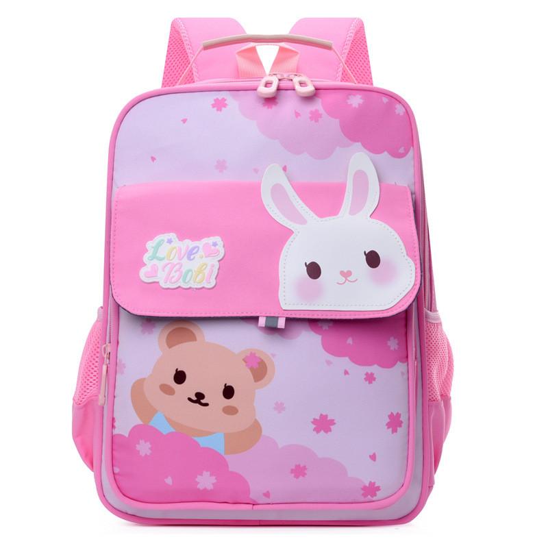 Rabbit Pattern Cartoon School Backpack For Toddler  Comfortable Strap Shoulder