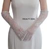 Stylish Lace and Pearls Long Gloves Designed For Ladies Music Festival Outfit Wedding Gown Accessories