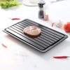 Aluminum Fast Defrosting Tray Black Meat Thaw Frozen Board Practical Thawing Plate  Poultry