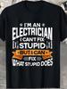 A Fun Electrician-Themed Men'S T-Shirt Gift for Professionals