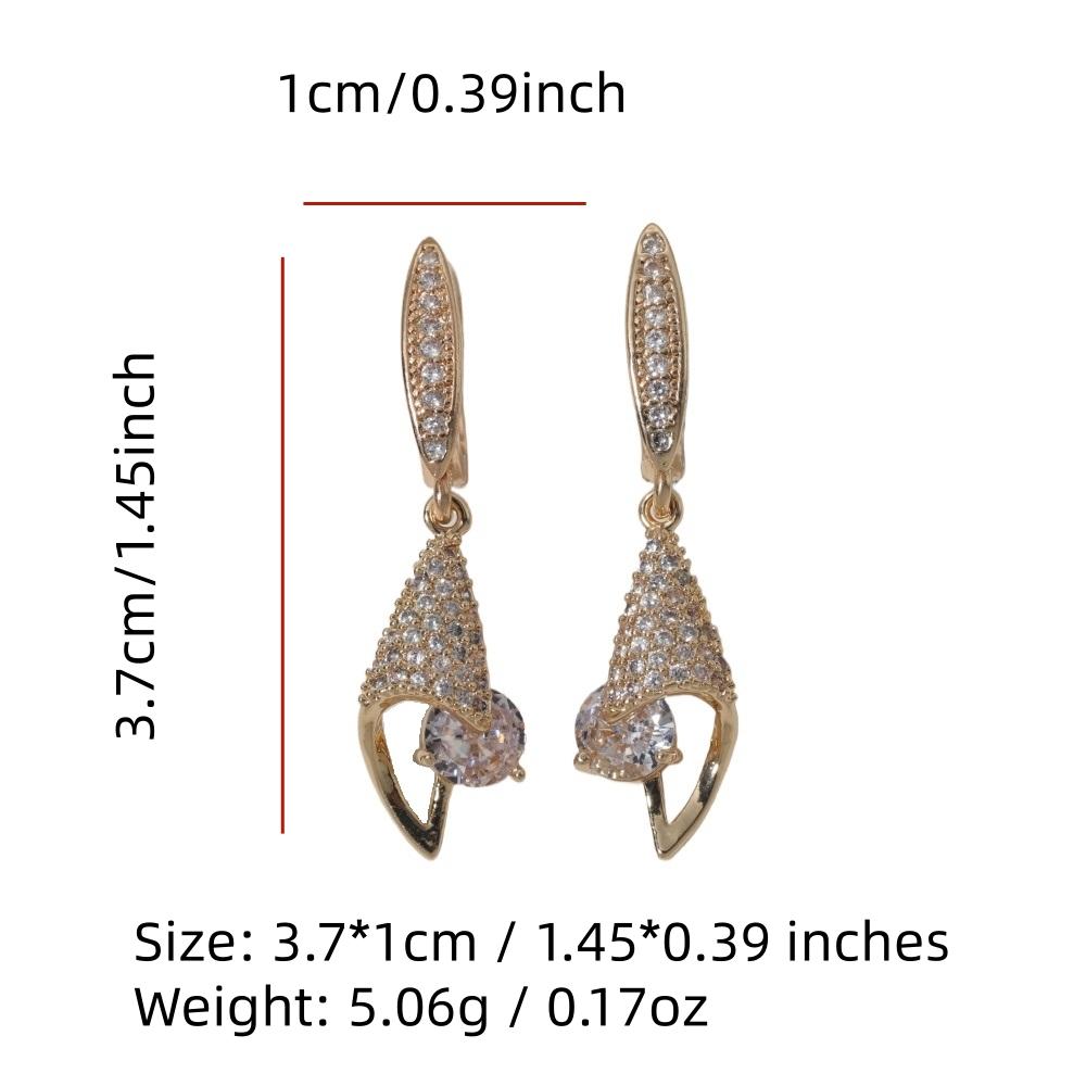1 Pair Fashion Conch/wings Dangle Earrings for Women Zirconia Earring Jewelry Wedding Party Accessories
