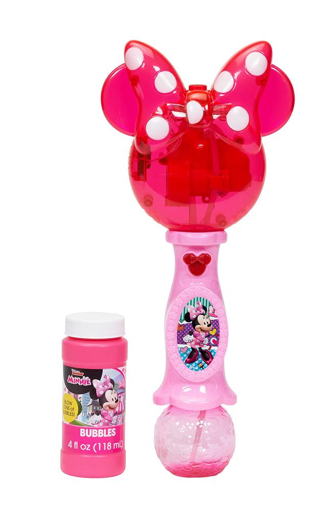 Little Kids Disney Minnie Mouse Light & Sound Musical Bubble Wand with Bubble Solution Plastic Multi (2051)