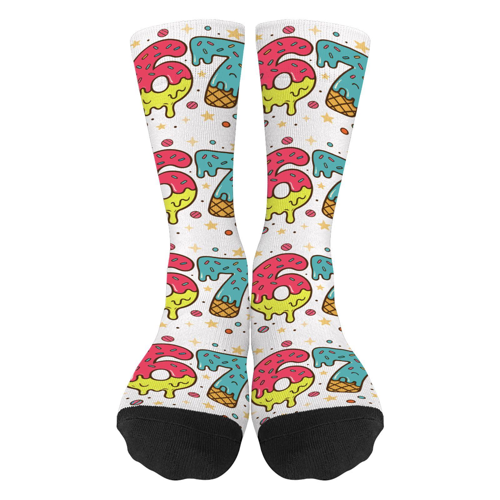 

Fashionable, Warm And Interesting Six Or Seven Design Socks For Grandma One Size білий
