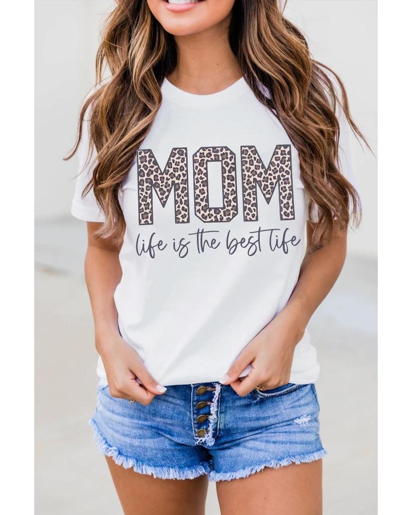 Azura Exchange Leopard Print Graphic T Shirt