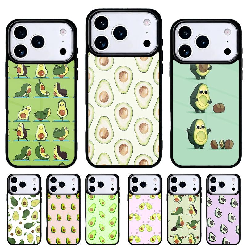 Newest Delicious Avocado Pattern Phone Case for iPhone 17 Air 16e 15 14 13 Pro Max Back Cover for 12 11 Pro Coque