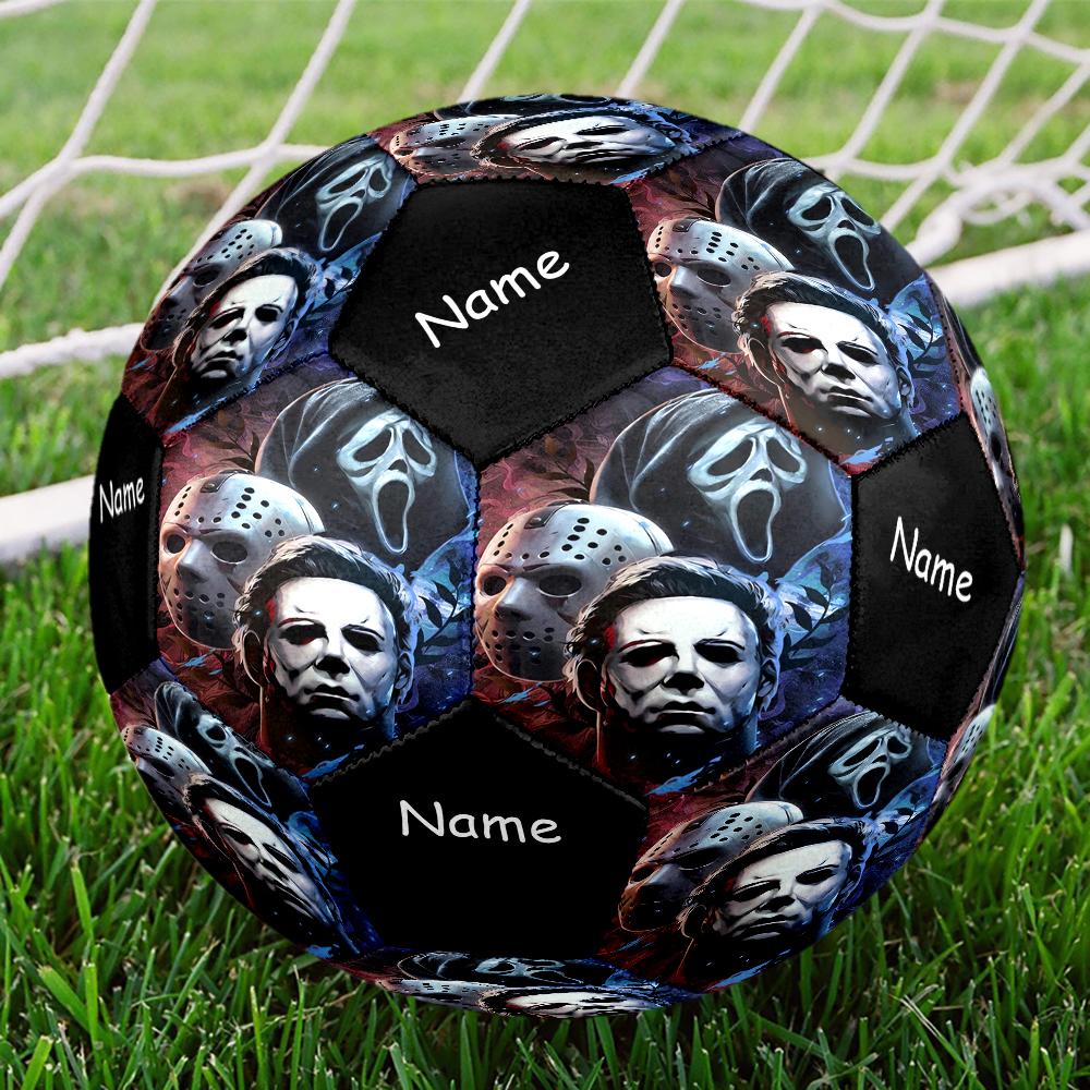 Custom Name Halloween Horror Theme Size 5 Soccer Ball, Suitable for Both Indoor and Outdoor Matches, a Gift Suitable for Everyone.