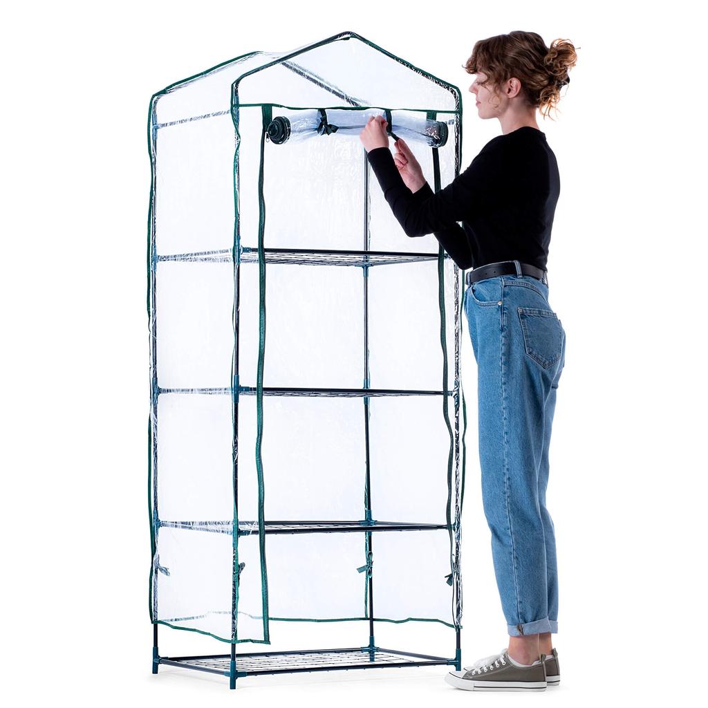 KADAX 4-level Garden Greenhouse 170x68cm Dark Green