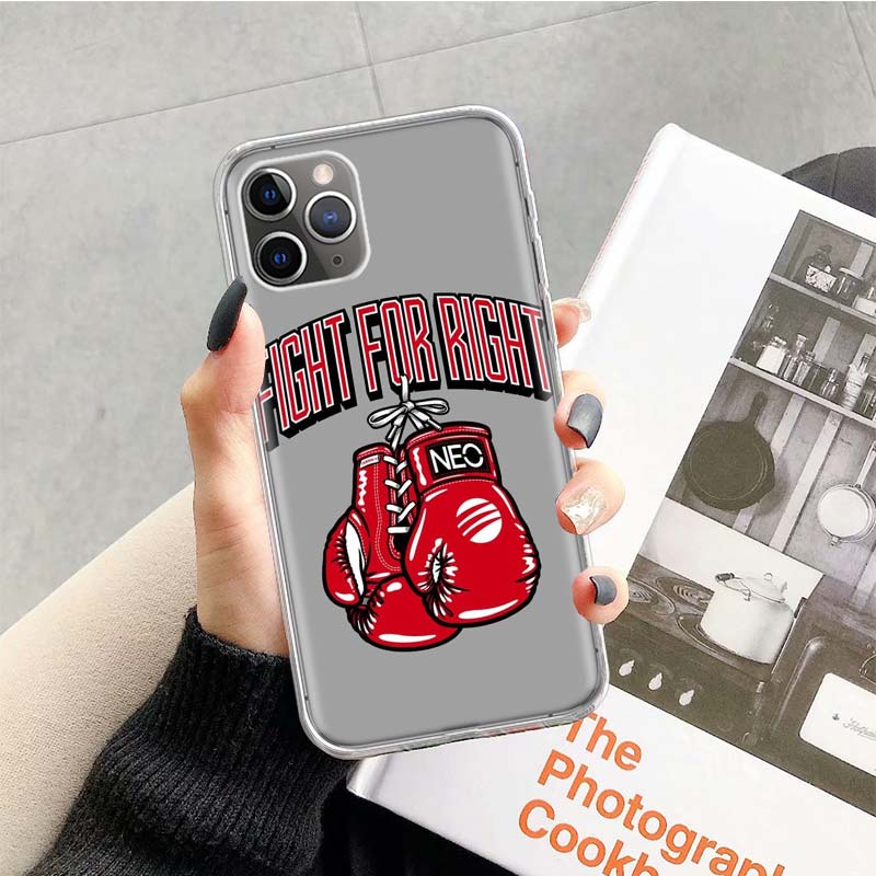 Boxing Gloves Phone Case For Apple iPhone 17 Air 16 15 Plus 14 + 13 Mini 12 11 Pro Max 7 8 SE 16Max Soft Shell Cover Coque 17 Ai