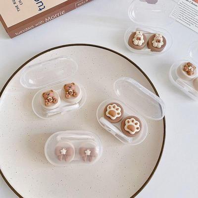 Estuche para lentillas, nuevo estuche para gafas de contacto con pinzas, juego de varillas de succión, contenedor portátil, caja para lentes de contacto para mujeres y hombres