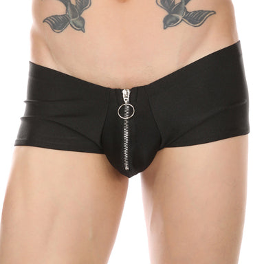 Shorty avec Zip Mino Noir - MenSexyWear - Boxer Sexy