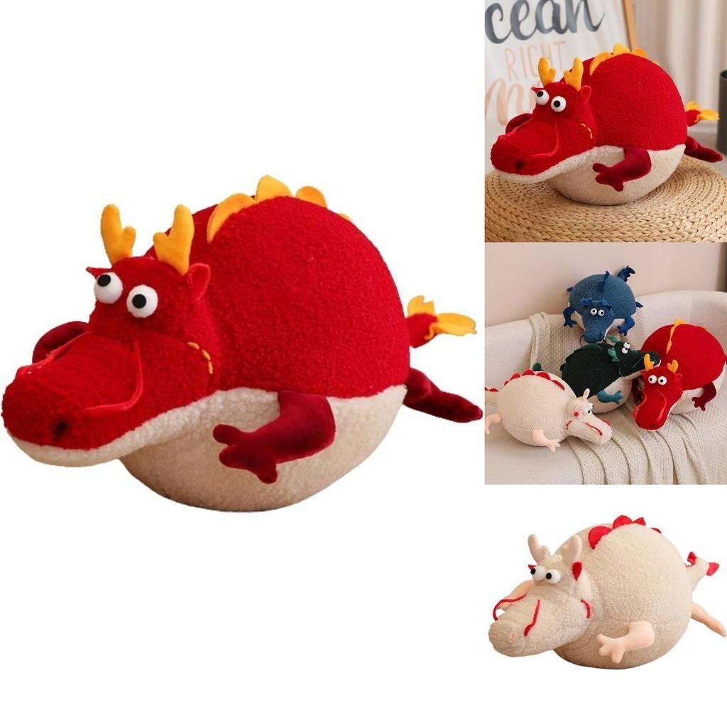 Cute Round Dragon Plush Toy Cartoon Dragon Stuffed Animal Soft And Huggable Dragon Doll For Home Decor 60cm/0.5kg