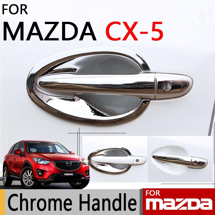 for Mazda CX-5 2012-2016 Accessories Chrome Door Handle CX5 2013 2014 2015 Luxury No Rust Car Sticker Car Styling