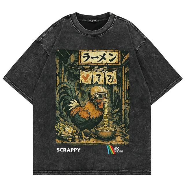Camiseta ARC Raiders 100% Algodão Lavado Vintage para Homens/Mulheres