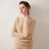 Women's Retro Cable Knit Cashmere Sweater - Autumn/Winter Slim Fit Round Neck Top