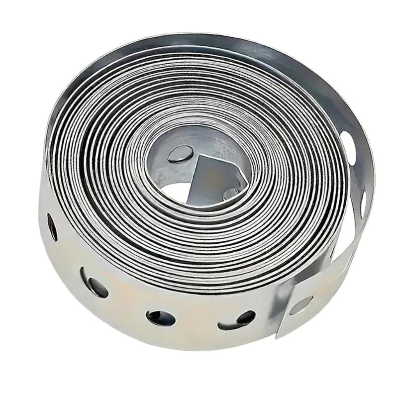 

Multipurpose Galvanized Metal Perforated Plumbers Tape Home DIY Project Pre-Fixing Tool Galvanized Metal Pipe Strap 1