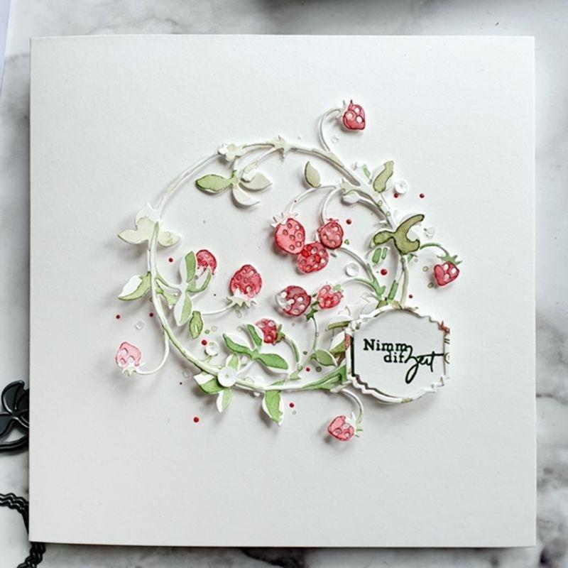 Strawberries Dies Cuts for Card Making, Cutting Dies, Metal Die Cutting Mold, Scrapbooking Dies, DIY Etched Embossing Stencil for Craft dies