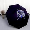 Sacramento Kings2pattern, automatic folding umbrella, portable and foldable design, 8 ribs, a Christmas or birthday gift.