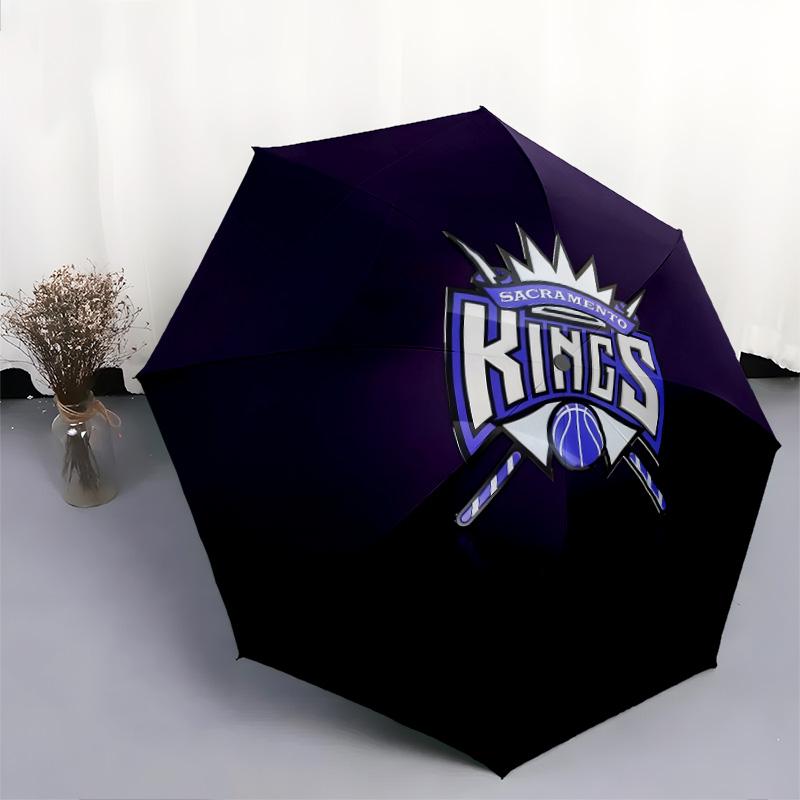 Sacramento Kings2pattern, automatic folding umbrella, portable and foldable design, 8 ribs, a Christmas or birthday gift.