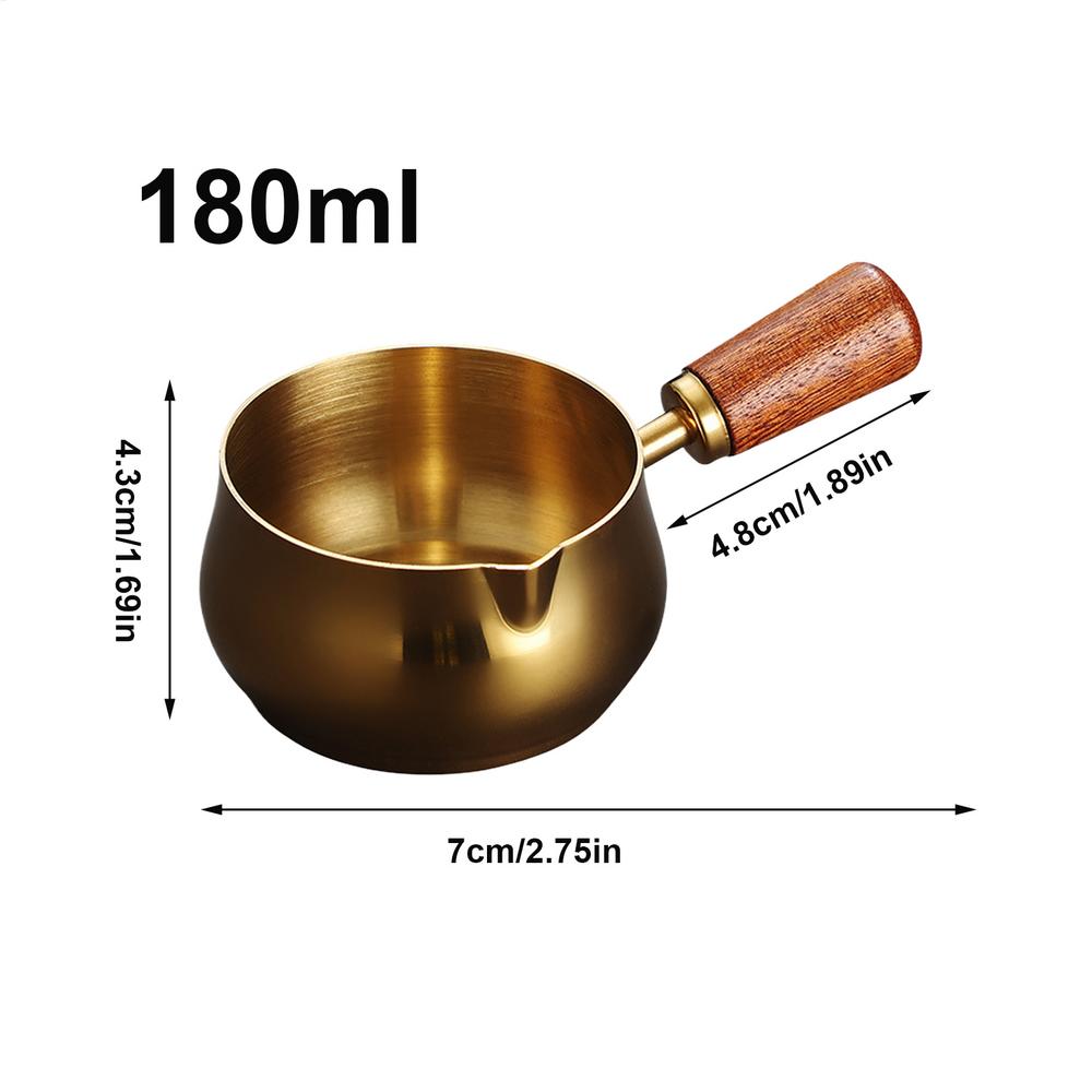 

Stainless Steel Sauce Cup With Wooden Handle 180ml Seasoning Cup Mini Dipping Bowls Steak Dressing Cup Kitchen Serving Tool