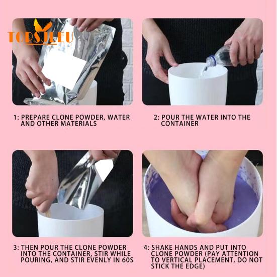 1 Set Mold Powder,Creative DIY,Harmless Baby Footprint Hand Plaster,Molding Casting Kit,Valentine's Day