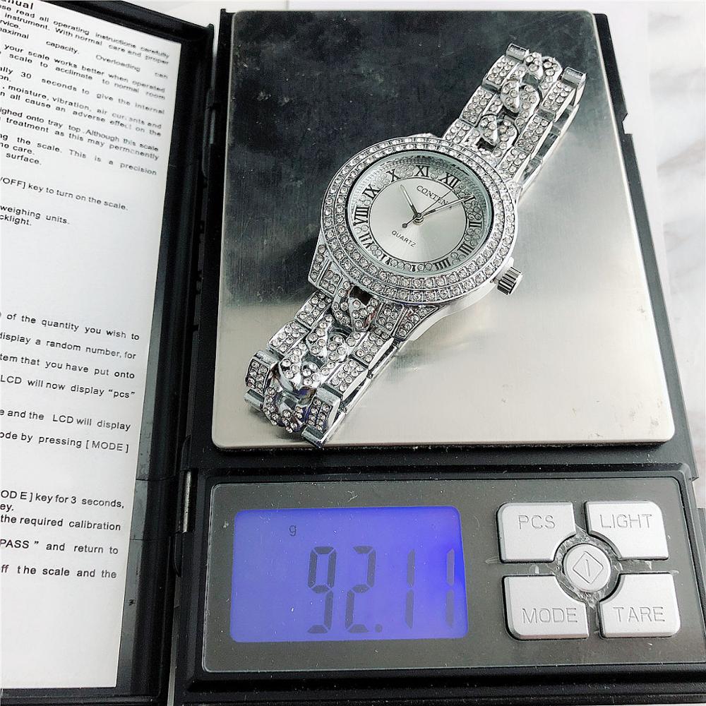 New Women's Roman Diamond Watch Casual Designer Stainless Steel Rhinestone Ladies Dress Watch Simple Elegant Gfit Montre Femme