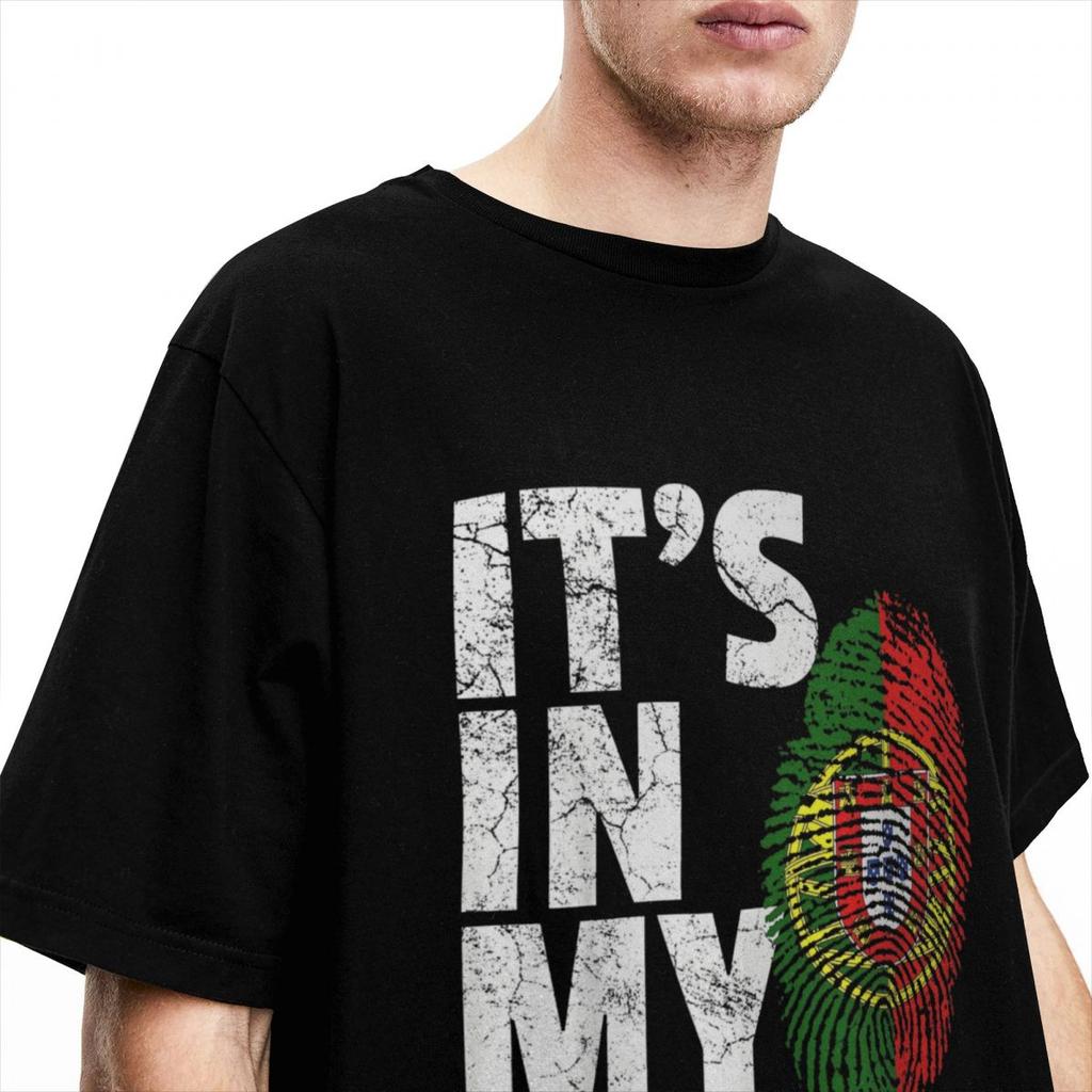ES LIEGT IN MEINER DNA Portugiesische Portugal Flagge T-Shirt Sommer Lustige T-Shirts Baumwolle Harajuku T-Shirt Für Herren Kurzarm Kleidung