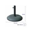 Round Cement Parasol Base - MARBUENO SUMMER - 41.5x35 Cm - 15 Kg - Grey - Compatible Ø30/35/38 Mm