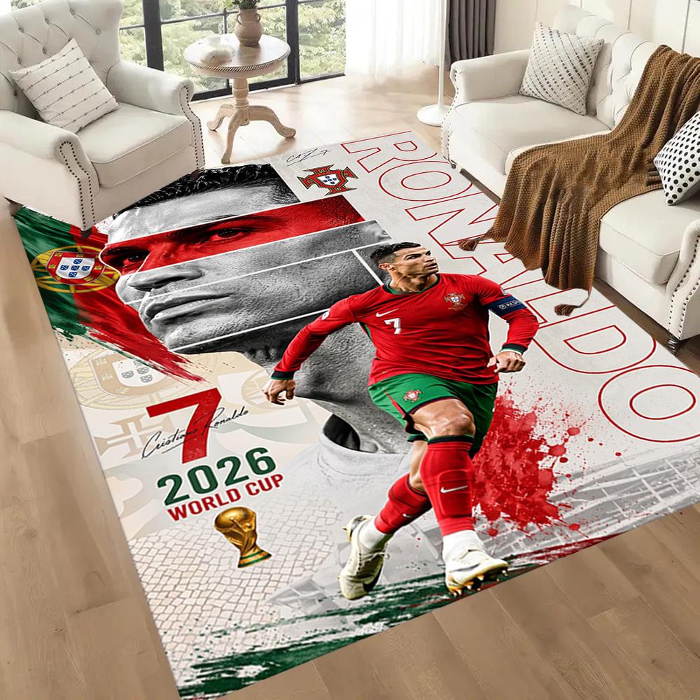 Cristiano Ronaldo 36 Area Rug Design for Study Room Game Room Hallway Kitchen Antislip Carpet Anime Office Decor