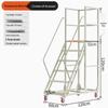 RSRDDY Mobile Rolling Platform Ladder