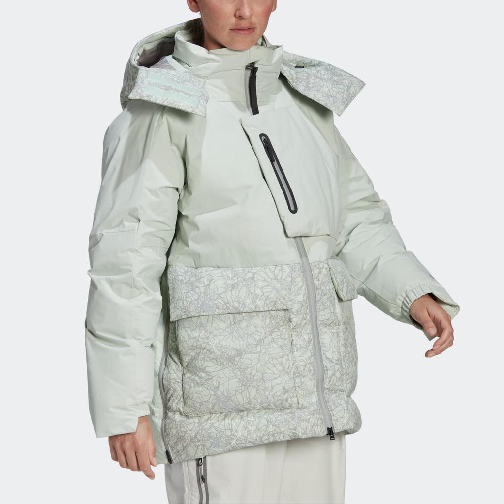 Adidas x And Wander Xploric Down Jacket Women's Linen Green HN6943