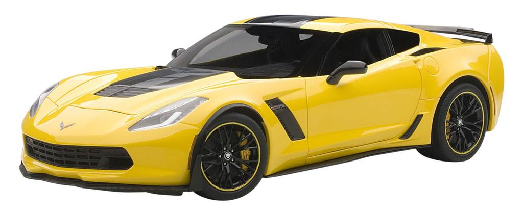 AUTOart 1/18 Scale Chevrolet Corvette (C7) Z06 C7.R Edition (Yellow) Finished Product