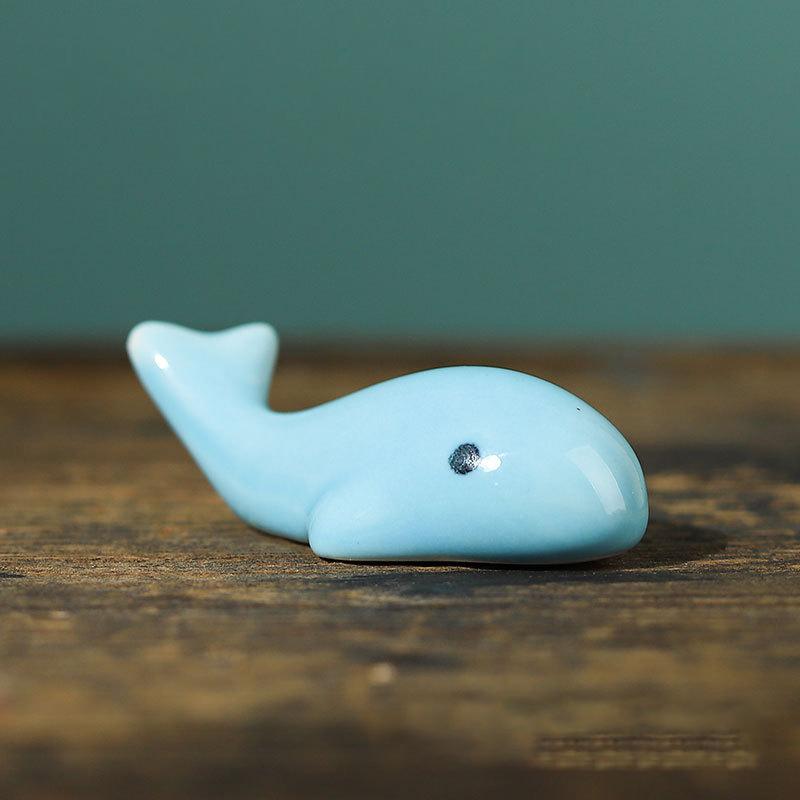 Mini søt dyr Paint Pensel Pen Rest Keramiske Ornamenter Kinesisk kalligrafi Skrivepennholder Håndverk Penn Pute NYHET