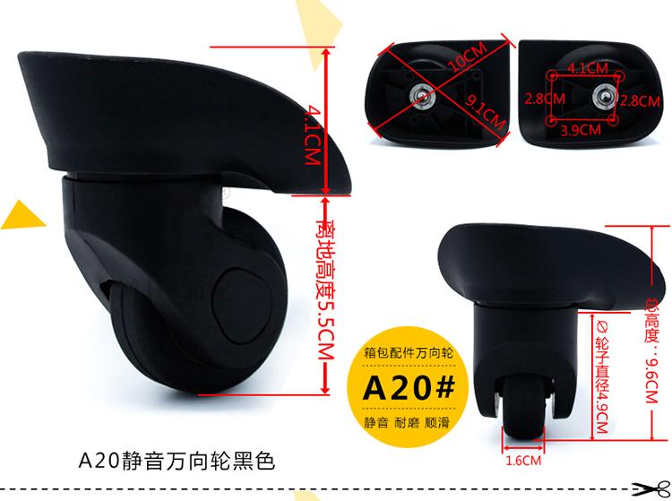 1 Piece Mute Swivel Wheels Suitcase Luggage Replacement Casters for Travelling Bag