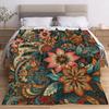 Floral Pattern Blanket Soft High-Definition Digital Print Cooling Blanket All-Season Family and Friends Gift Perfect Gift Soft Breathable 100% Polyest