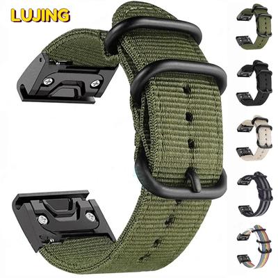 רצועת ניילון בד עבור Garmin Fenix ​​7 6X 6S 6 Pro 5X 5 5S 3HR רצועת שעון ספורט עבור Garmin Band 22 מ"מ 26 מ"מ אביזרי צמיד