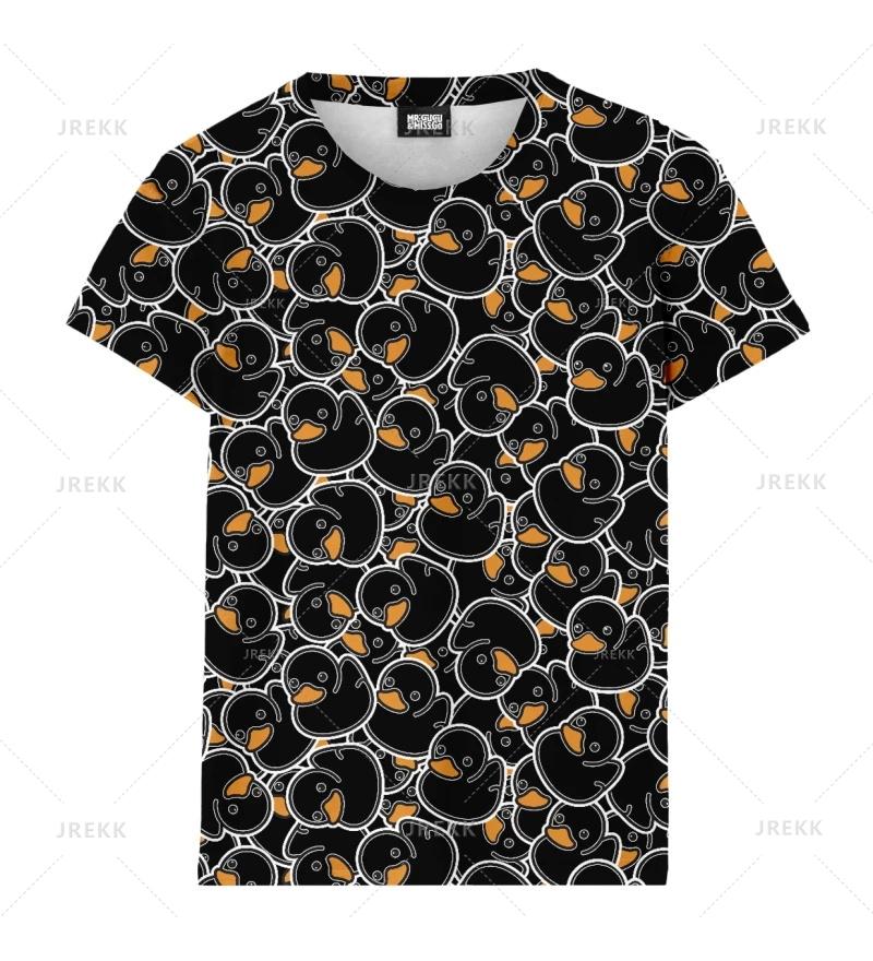 Y2k Fashion 3D Cute Yellow Duck Print T Shirt Rubber Graphic Tee Shirts Kid Funny Streetwear Tops Unisex Short Sleeves T-shirts