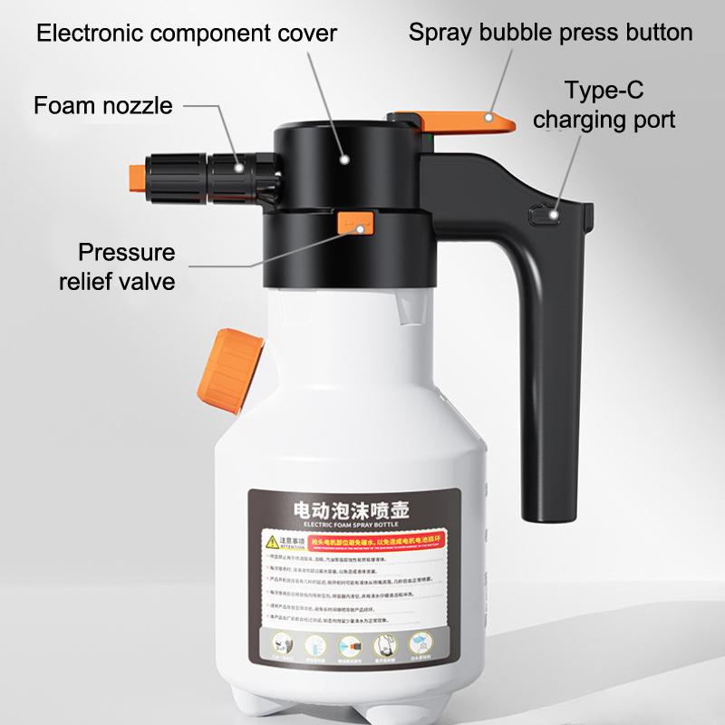 2L Professional Electric Foam Sprayer Motorized Handheld High Pressure Snow Foam Car Wash Sprayer For Car Wash Accessories