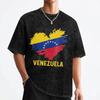 Venezuela Flag Heart Venezuelan T Shirts Washed 100 Cotton Street TShirts  Novelty for Men Women Streetwear Printed Tee Shirt