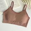 Women's Wire-Free Push-Up Sports Camisole Cami-Style One-Piece Bra Underwear