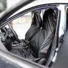 Schwarze Oxford-Stoff-Autositzbezug Vorder-/Rücksitze Sitzkissenbezug Wasserdicht Vollumwickelt Sitzschoner Universal