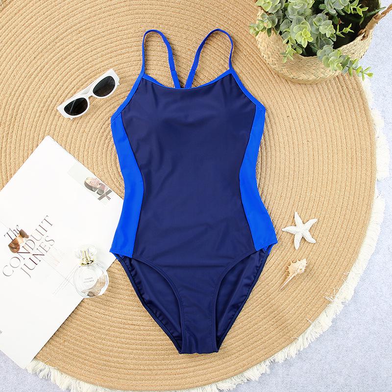 European & American Backless Ruched High-Waist One-Piece Swimsuit for Women - 2023 New Fashion Conservative Style