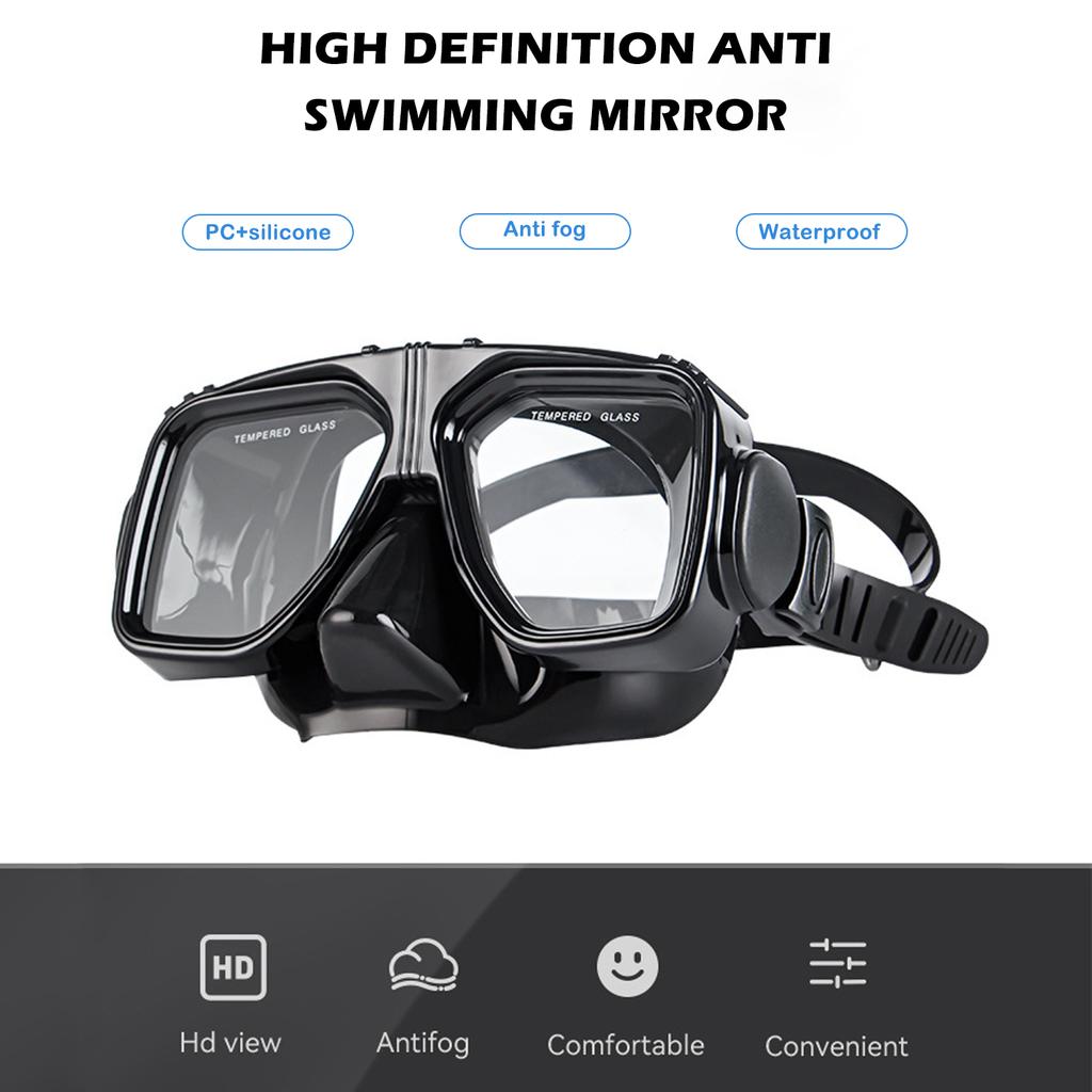 Adult Big Lenses Anti-UV Anti-Fog Diving Goggle Made Of Soft Silicone Softer And More Comfortable For Water Sports