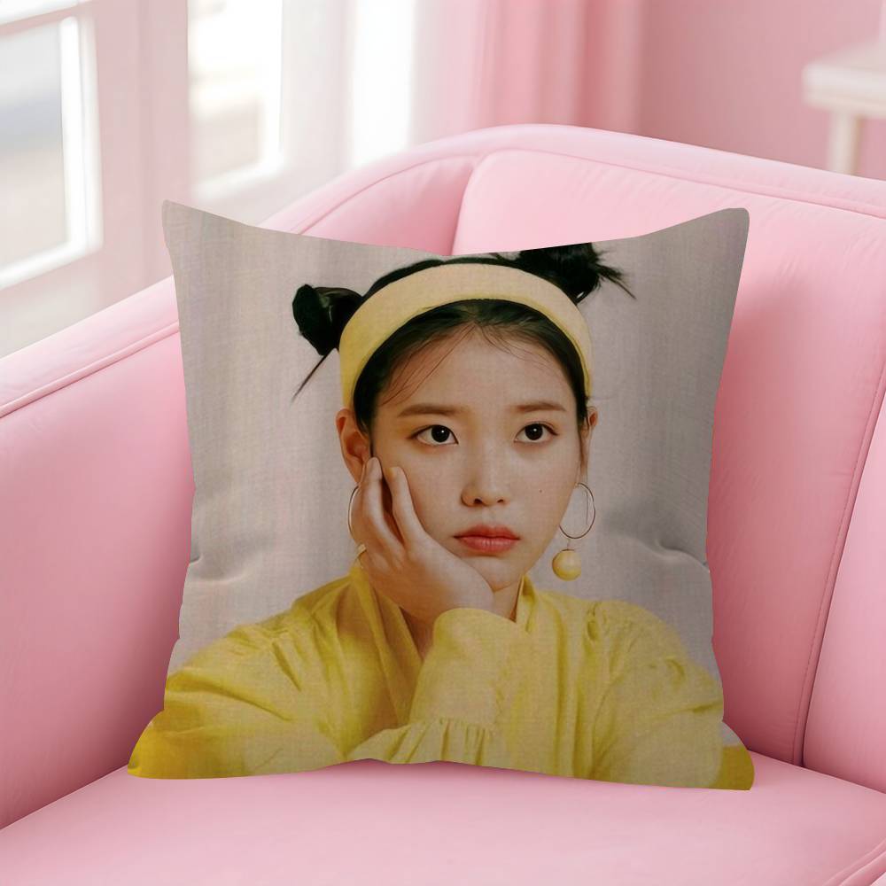 Pillowcase Toon Gift Cushion Cover Bedroom Home Sofa Chair Seat Decor Pillow Case Korean Singer Lee Ji Eun Iu