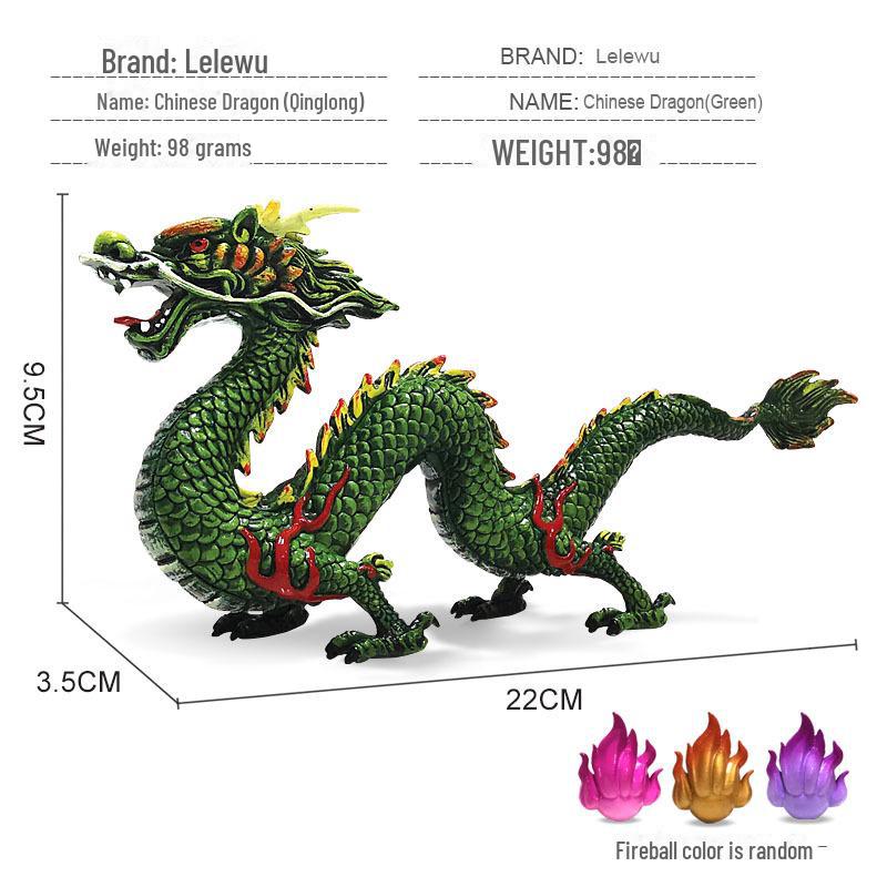 Warcraft Dragon Model Toy: Fire Rock & Stone Dragon, Movable Jaw, Dinosaur Ornament
