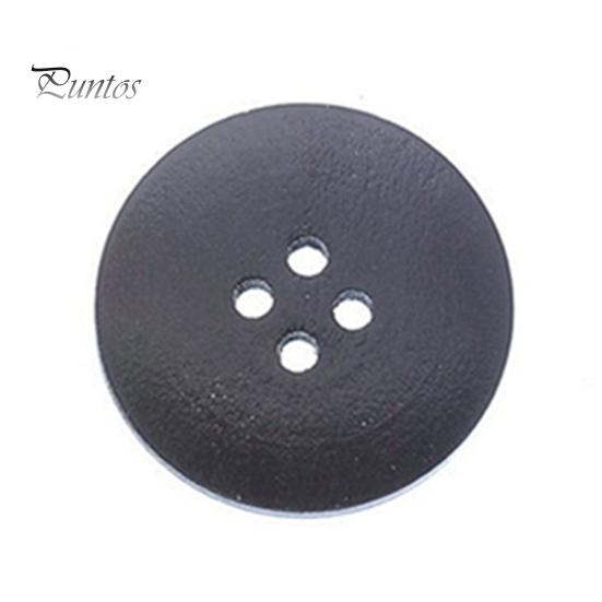 50 Stück Blumenmuster, runde Holzknöpfe zum Nähen, 4 Löcher, Scrapbooking, DIY, 25 mm