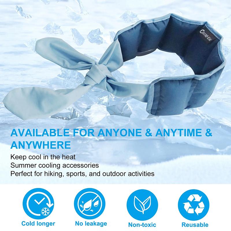 35*9cm Sommer Nackenkühlung Kältegefühl Eis-Schal Eisbeutel Sport-Kopftuch Haustier-Eis-Schal Wiederverwendbar
