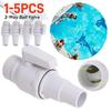 1-5X 2-Way Ball Valve Pool Pump Valve Maximum 50 PSI Pressure Rating Water Flow Regulation Pool Valve for Home Backyard Plunge