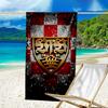 Vfb Fc Crest Printed Beach Towel, Super Soft Microfiber, Perfect Gift Birthday, for Pool, Beach, Travel, for family and friends