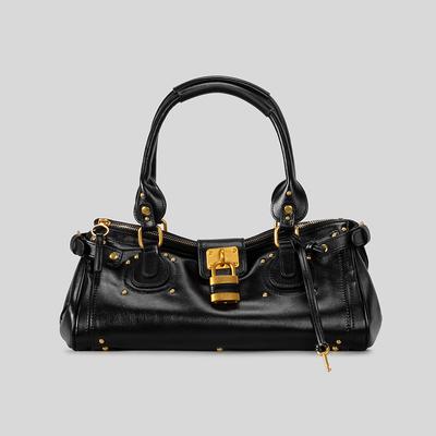 Retro Alte Schlosskopf Boston Lokomotive Tasche Tragbar Schulter Achseltasche Nieten Dekorative Kissen Tasche