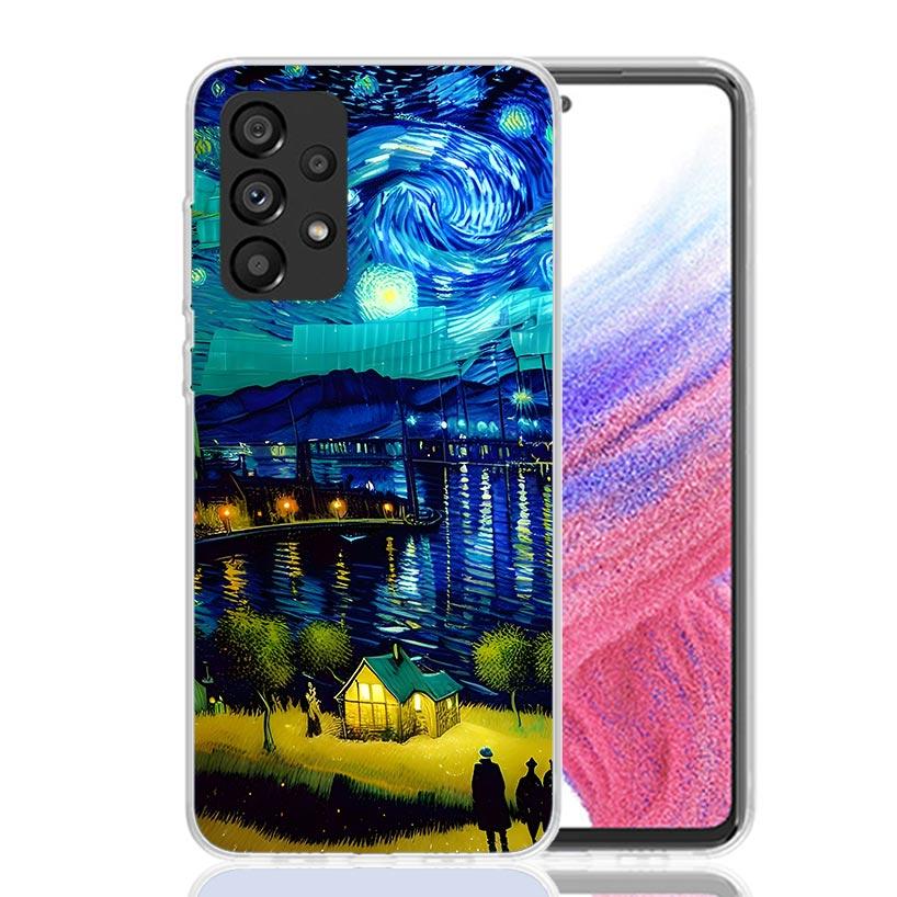 Starry Night Van Gogh Art Phone Case For Samsung Galaxy A17 A16 A14 A15 A13 A57 A56 A54 A55 A53 A37 A36 A34 A35 A33 A26 A24 A25